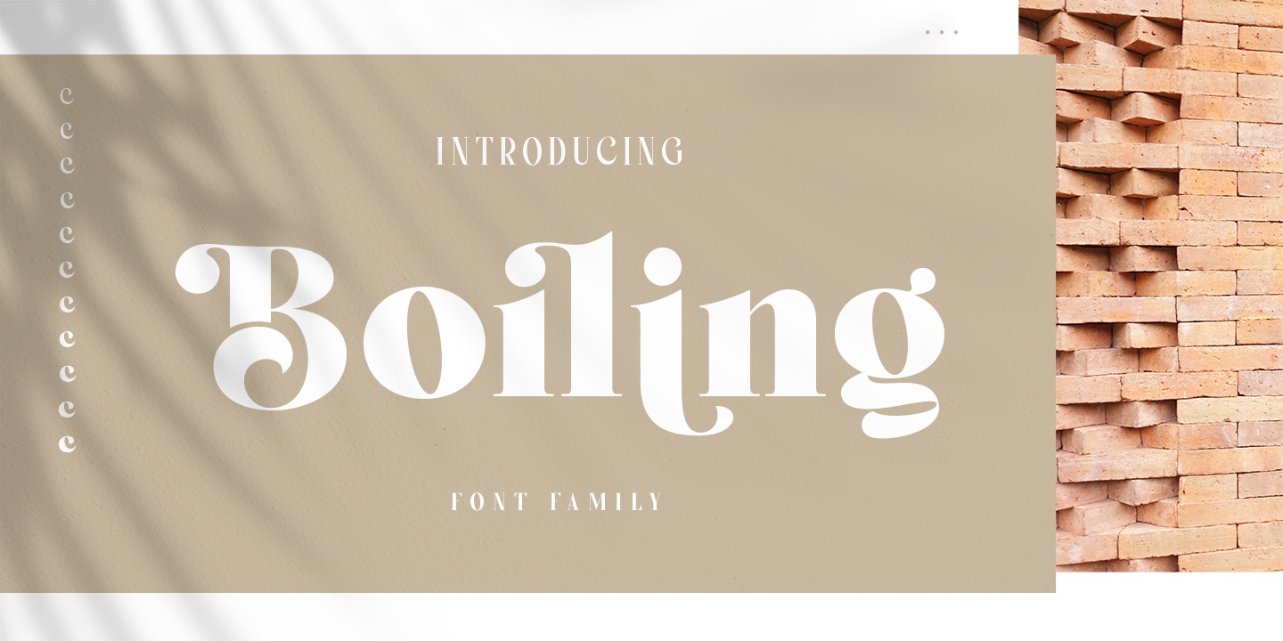 Beispiel einer Boiling Regular-Schriftart